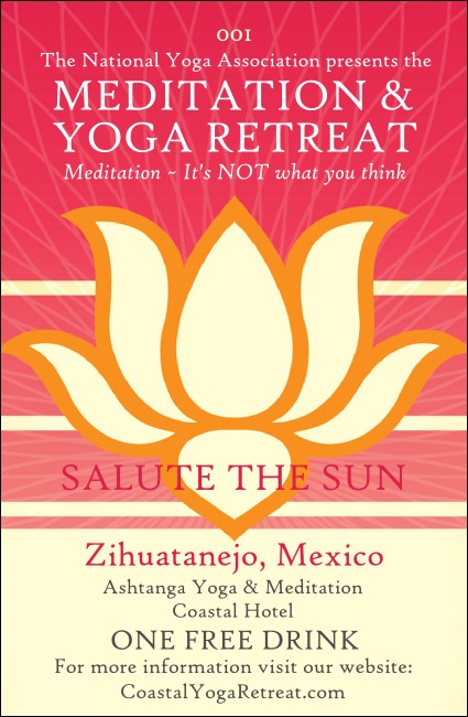 Lotus Flower Drink Ticket Product Front