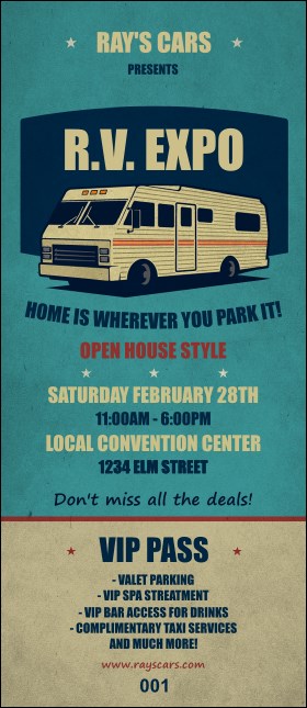 RV Expo VIP Pass Product Front