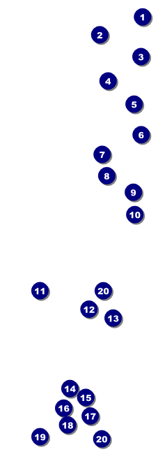 Red and Silver Event Ticket Front Field Markers