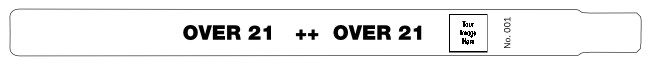 Over 21 Vinyl Wristband