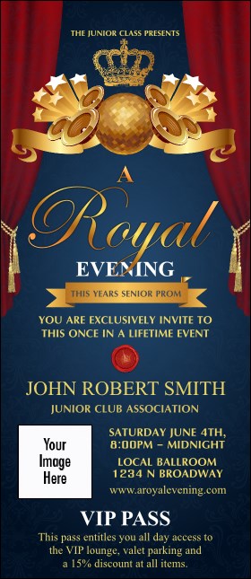 Royal VIP Event Badge Large Product Front
