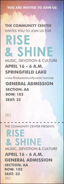 Cloud Reserved Event Ticket Product Front