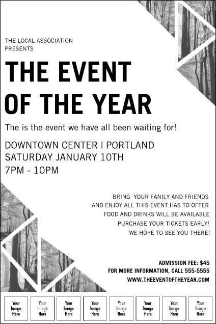 All Purpose Trees Black & White  Image Poster Product Front