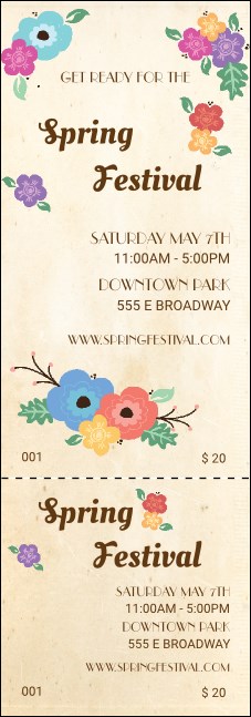 Spring Festival Event Ticket Product Front