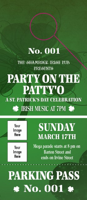 St. Patrick's Day Shamrock Hang Tag Product Front