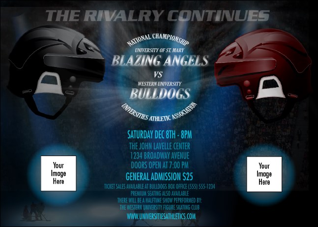 Hockey Faceoff Postcard Mailer