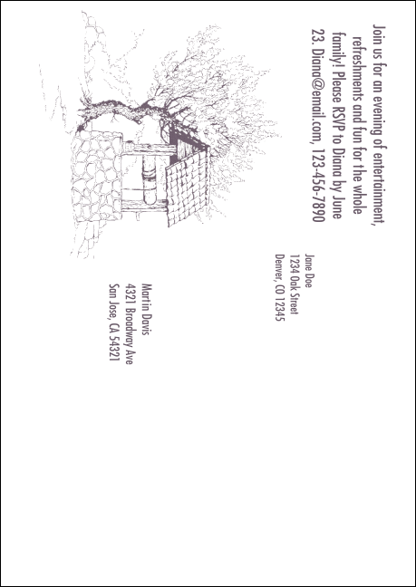 Jack and Jill  Postcard Mailer Product Back