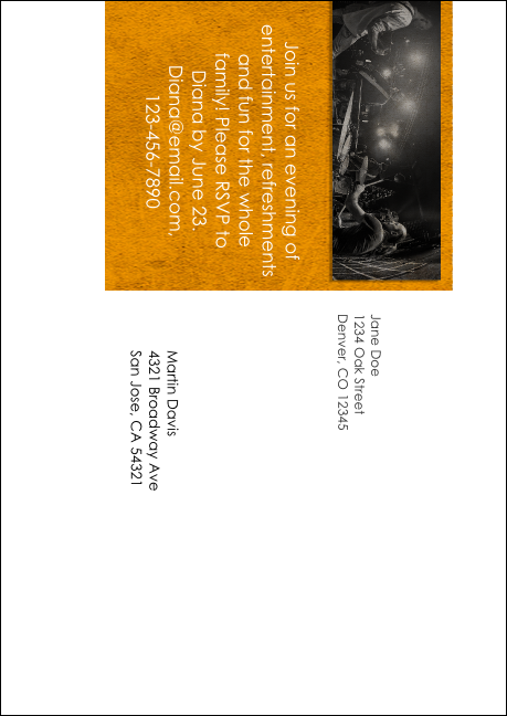 Punk Rock Postcard Mailer Product Back