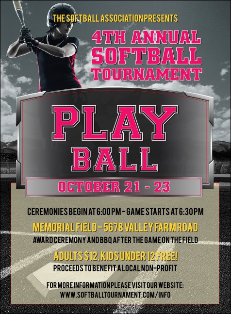 Softball Challenge Invitation