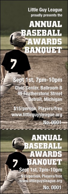 Baseball Event Ticket Product Front