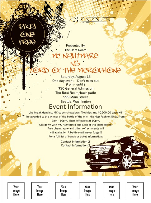 Hip Hop Concert Flyer Product Front
