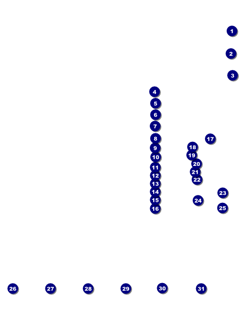 Portland Flyer Front Field Markers