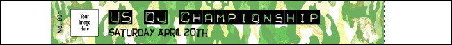 Camouflage Green White Yellow Premium Synthetic Wristband Product Front
