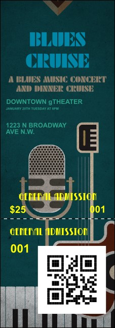 Blues QR Event Ticket Product Front