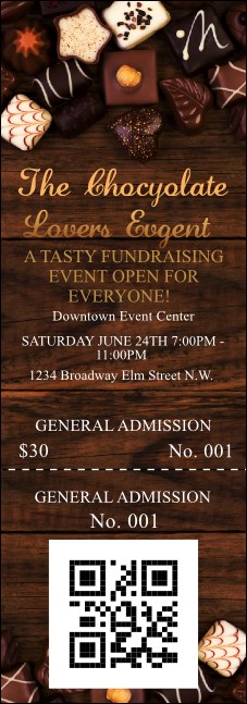 Chocolate QR Event Ticket