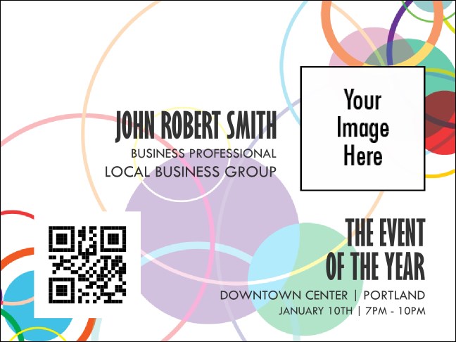 All Purpose Colorful Circles Economy Event Badge