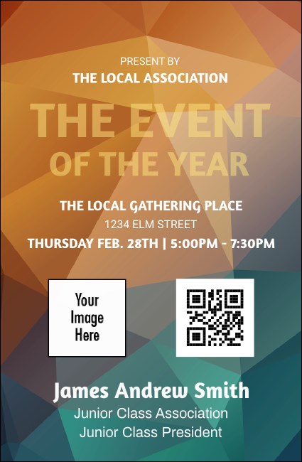 All Purpose Geometric VIP Event Badge Small Product Front