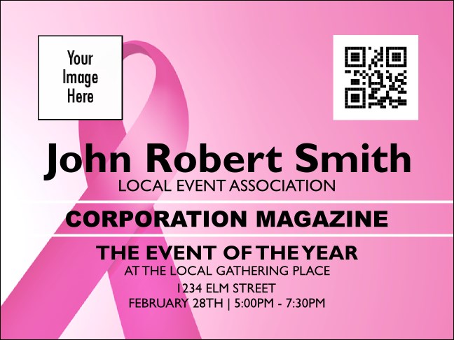 Pink Ribbon Economy Event Badge Economy Event Badge Product Front