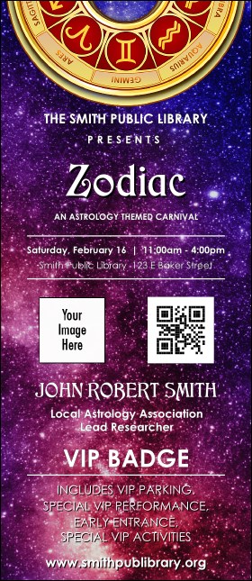 Astrology VIP Event Badge Large Product Front