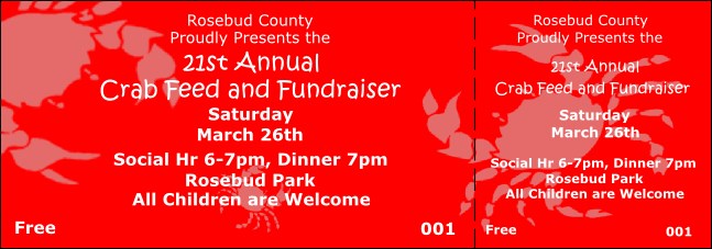 Crab ticket Product Front