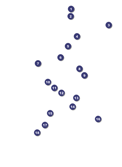 Nightclub Blue Invitation Front Field Markers