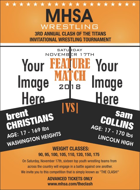 Versus Orange Invitation  Product Front