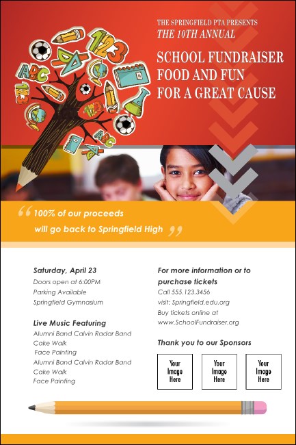 Fundraiser for Education Poster Product Front