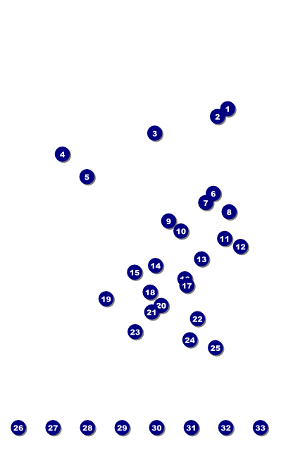 Memphis BW Poster Front Field Markers