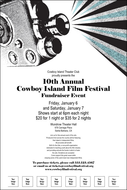 Film Festival Poster with Image Upload Product Front