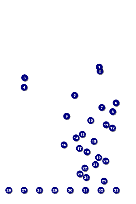 Los Angeles Poster (Black and White) Front Field Markers