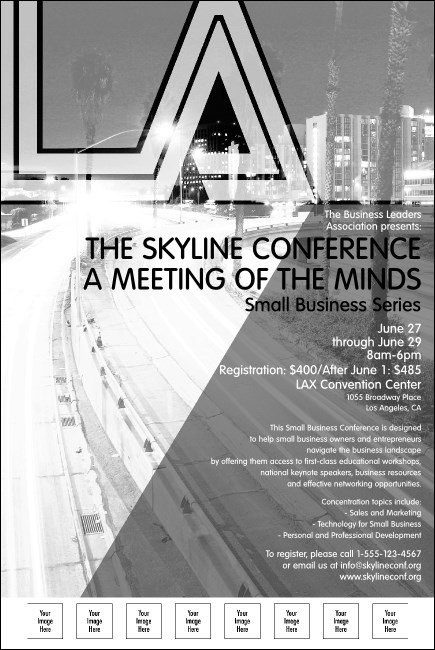 Los Angeles Poster (Black and White) Product Front