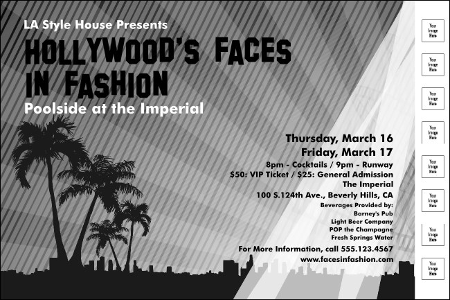 Hollywood Poster (Black and white) Product Front