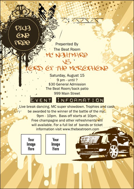 Hip Hop Concert Postcard Product Front