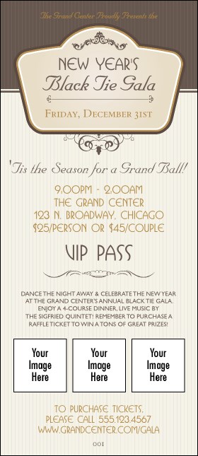 Classic Brown Pinstripe VIP Pass Product Front