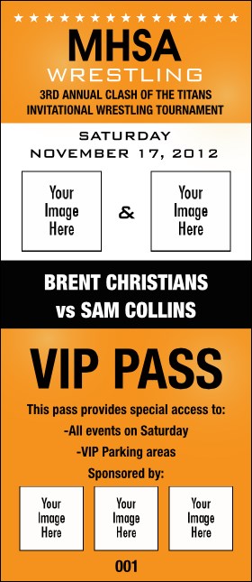 Versus Orange VIP Pass  Product Front