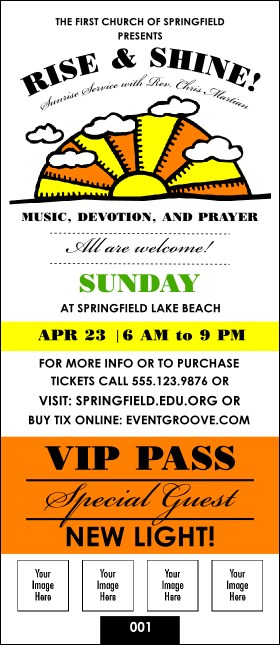 Sunrise Retro VIP Pass Product Front