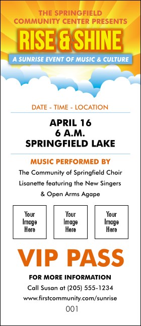 Sunrise Clouds VIP Pass Product Front