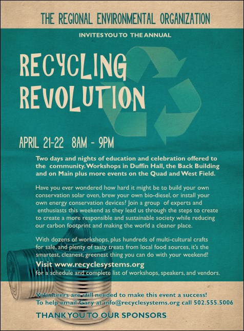 Recycling Symbol Invitation Product Front