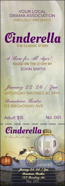 Cinderella Event Ticket Product Front