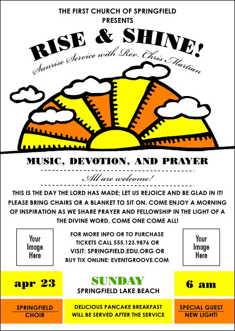 Sunrise Retro Club Flyer