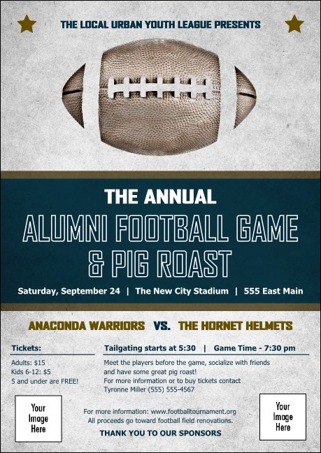 Football Blue Club Flyer